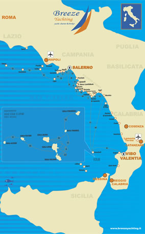 Flottieljezeilen bij Salerno, Italie