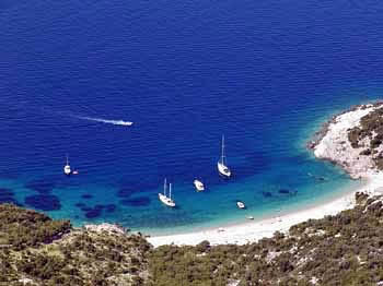 Baai in de Kvarner-bocht